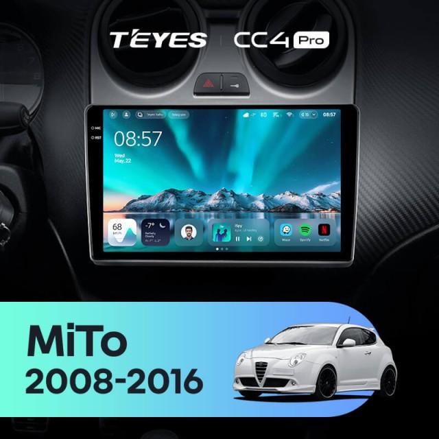 Radio samochodowe Teyes CC4 Pro 2k 12+256 Gb Alfa Romeo MiTo 955 2008-2016 9"
