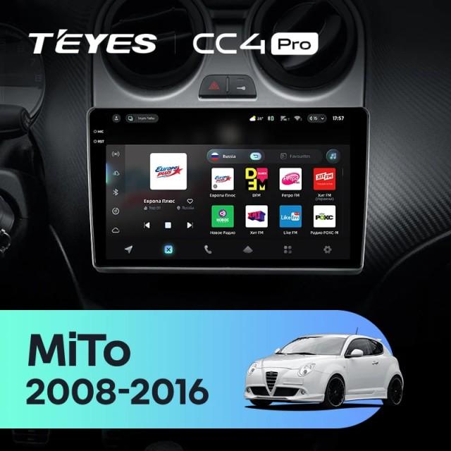 Radio samochodowe Teyes CC4 Pro 2k 8+128 Gb Alfa Romeo MiTo 955 2008-2016 9"