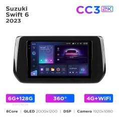 Radio samochodowe Teyes CC3 2k 6+128 Gb 360° Suzuki Swift 6 2023 9"