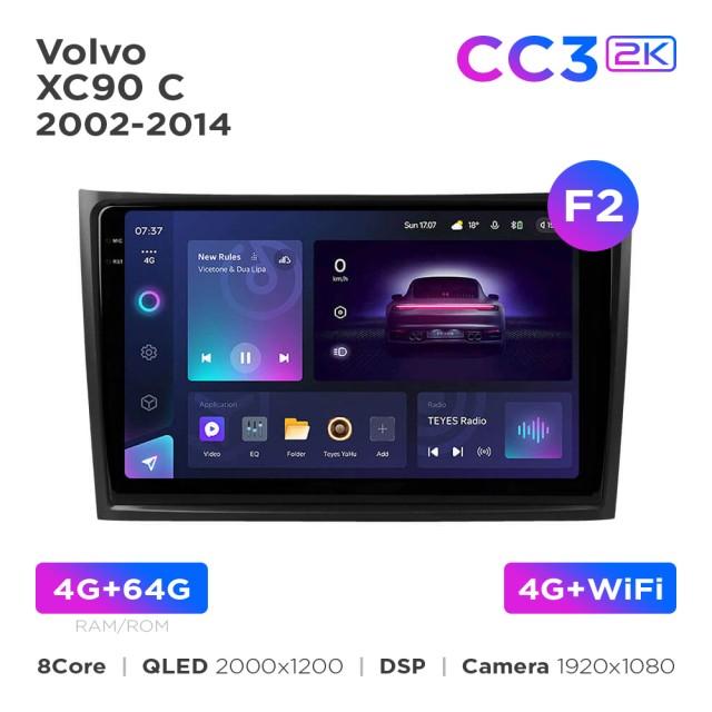 Radio samochodowe Teyes CC3 2k 4+64 Gb Volvo XC90 C 2002-2014 (F2) 10"