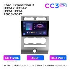 Radio samochodowe Teyes CC3 2k 6+128 Gb 360° Ford Expedition 3 U3242 U3542 U324 U354 2006-2017 9"