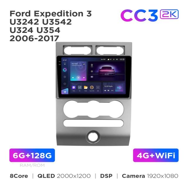 Radio samochodowe Teyes CC3 2k 6+128 Gb Ford Expedition 3 U3242 U3542 U324 U354 2006-2017 9"