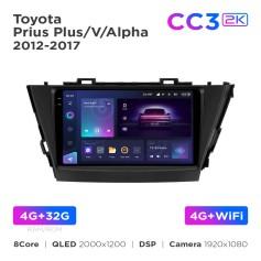 Radio samochodowe Teyes CC3 2k 4+32 Gb Toyota Prius Plus / V / Alpha 2012-2017 9"