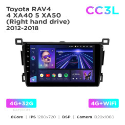 Radio samochodowe Teyes CC3L 4+32 Gb Toyota RAV4 4 XA40 5 XA50 (Right hand drive) 2012-2018 9"