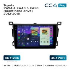 Radio samochodowe Teyes CC4 Pro 2k 8+128 Gb Toyota RAV4 4 XA40 5 XA50 (Right hand drive) 2012-2018 9"