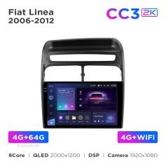 Radio samochodowe Teyes CC3 2k 4+64 Gb Fiat Linea 2006-2012 9"