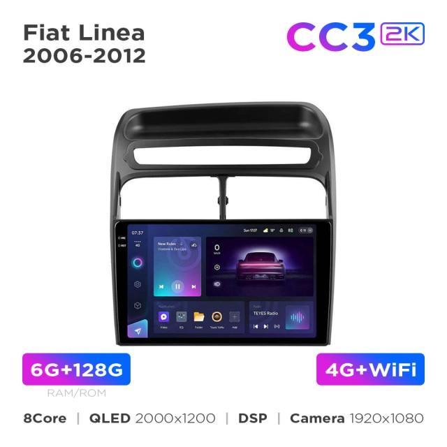 Radio samochodowe Teyes CC3 2k 6+128 Gb Fiat Linea 2006-2012 9"
