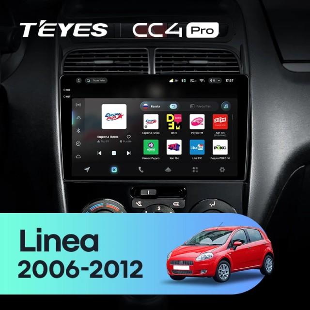 Radio samochodowe Teyes CC4 Pro 2k 8+128 Gb Fiat Linea 2006-2012 9"