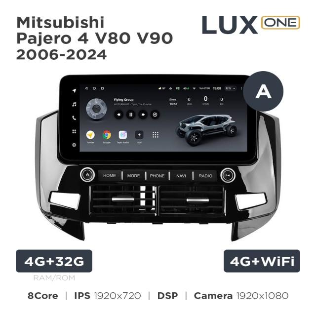 Radio samochodowe Teyes LUX ONE 4+32 Gb Mitsubishi Pajero 4 V80 V90 2006-2024 (A) 12.3"