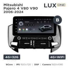Radio samochodowe Teyes LUX ONE 4+32 Gb Mitsubishi Pajero 4 V80 V90 2006-2024 (B) 12.3"