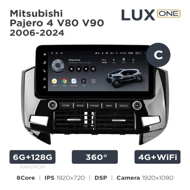 Radio samochodowe Teyes LUX ONE 6+128 Gb 360° Mitsubishi Pajero 4 V80 V90 2006-2024 (C) 12.3"