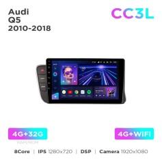 Radio samochodowe Teyes CC3L 4+32 Gb Audi Q5 2010-2018 LHD Black 9"