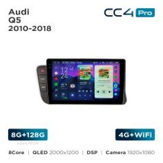 Radio samochodowe Teyes CC4 Pro 2k 8+128 Gb Audi Q5 2010-2018 LHD Black 9"