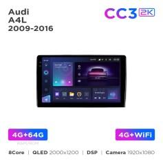 Radio samochodowe Teyes CC3 2k 4+64 Gb Audi A4L 2009-2016 10"