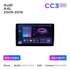 Radio samochodowe Teyes CC3 2k 6+128 Gb Audi A4L 2009-2016 10"
