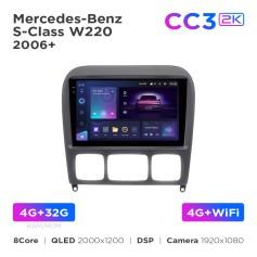 Radio samochodowe Teyes CC3 2k 4+32 Gb Mercedes-Benz S-Class W220 2006+ Black 9"