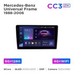 Radio samochodowe Teyes CC3 2k 6+128 Gb Mercedes-Benz Universal Frame 1998-2006 9"