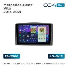 Radio samochodowe Teyes CC4 Pro 2k 12+256 Gb Mercedes-Benz Vito 2014-2021 Black A-Mod 10"