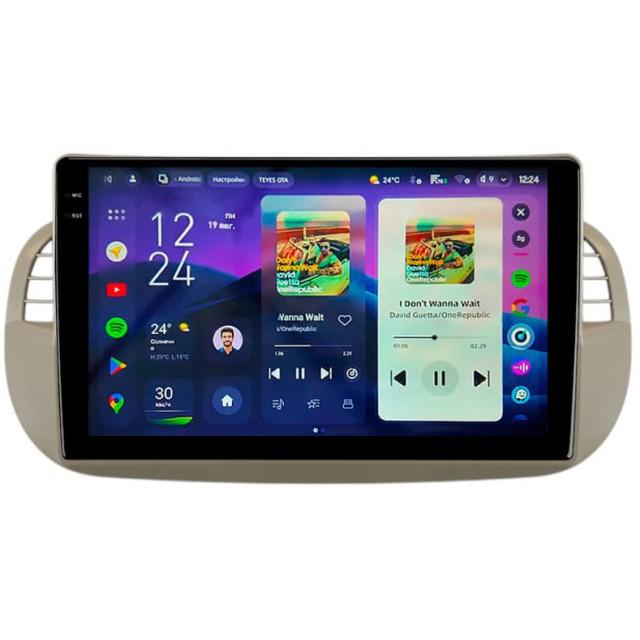 Radio samochodowe Teyes CC4 Pro 2k 8+128 Gb Fiat 500 2007-2015 Beige 9"