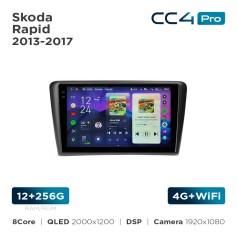Radio samochodowe Teyes CC4 Pro 2k 12+256 Gb Skoda Rapid 2013-2017 10"