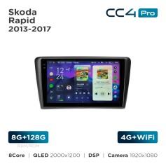 Radio samochodowe Teyes CC4 Pro 2k 8+128 Gb Skoda Rapid 2013-2017 10"
