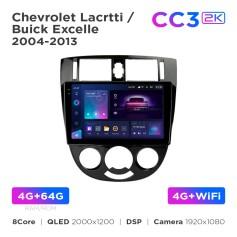 Radio samochodowe Teyes CC3 2k 4+64 Gb Chevrolet Lacetti / Buick Excelle 2004-2013 MT AC UV Black 10"