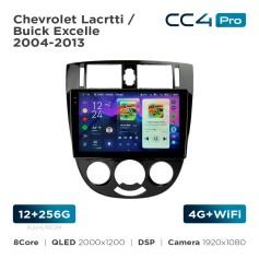 Radio samochodowe Teyes CC4 Pro 2k 12+256 Gb Chevrolet Lacetti / Buick Excelle 2004-2013 MT AC UV Black 10"