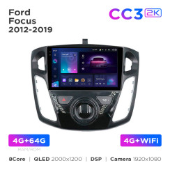 Radio samochodowe Teyes CC3 2k 4+64 Gb Ford Focus 2012-2019 9"