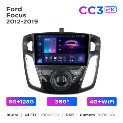 Radio samochodowe Teyes CC3 2k 6+128 Gb 360° Ford Focus 2012-2019 9"