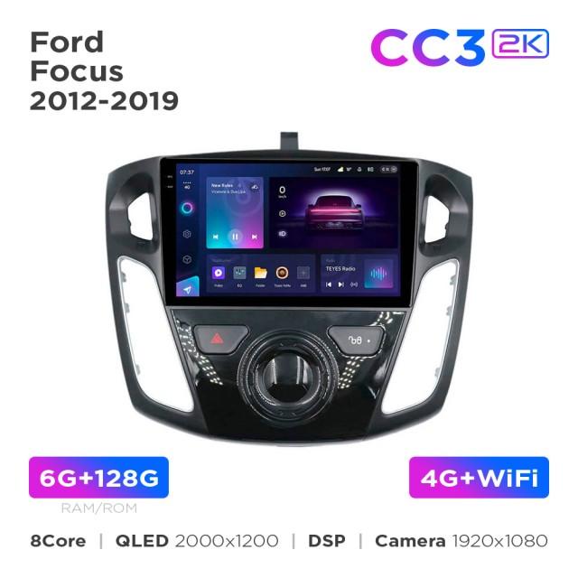 Radio samochodowe Teyes CC3 2k 6+128 Gb Ford Focus 2012-2019 9"