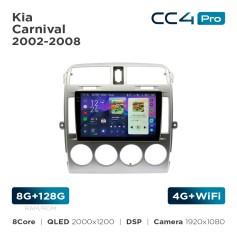 Radio samochodowe Teyes CC4 Pro 2k 8+128 Gb Kia Carnival 2002-2008 Sliver 9"