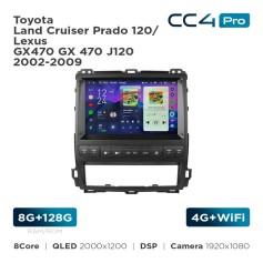 Radio samochodowe Teyes CC4 Pro 2k 8+128 Gb Toyota Land Cruiser Prado 120 / Lexus GX470 J120 2002-2009 9"