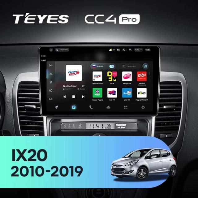 Radio samochodowe Teyes CC4 Pro 2k 8+128 Gb Hyundai IX20 2010-2019 (F2) 9"